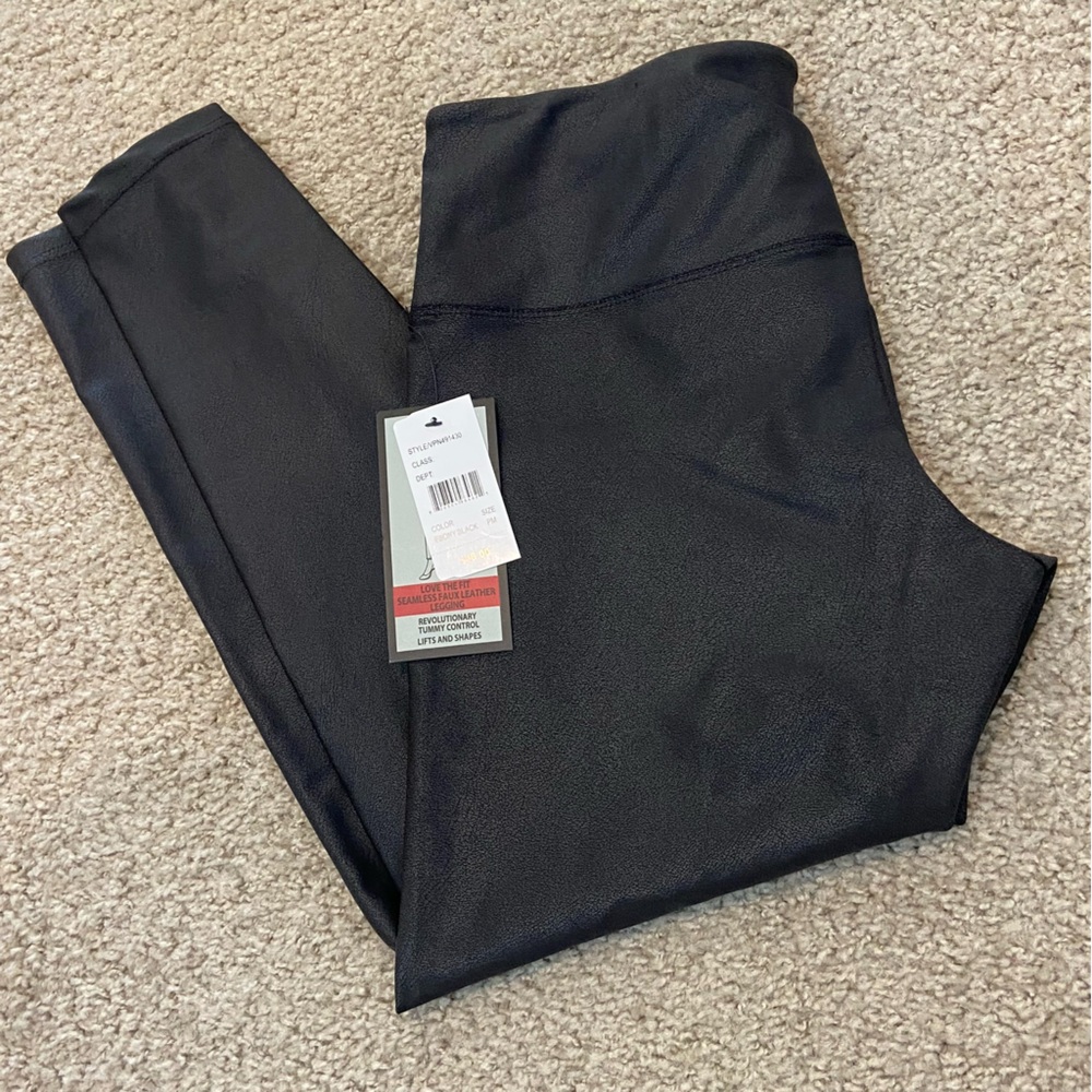 Faux leather leggings